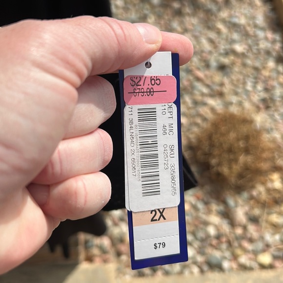 NYGARD Black Ladies 2X tunic with jeweled arm cutout details - Picture 9 of 10